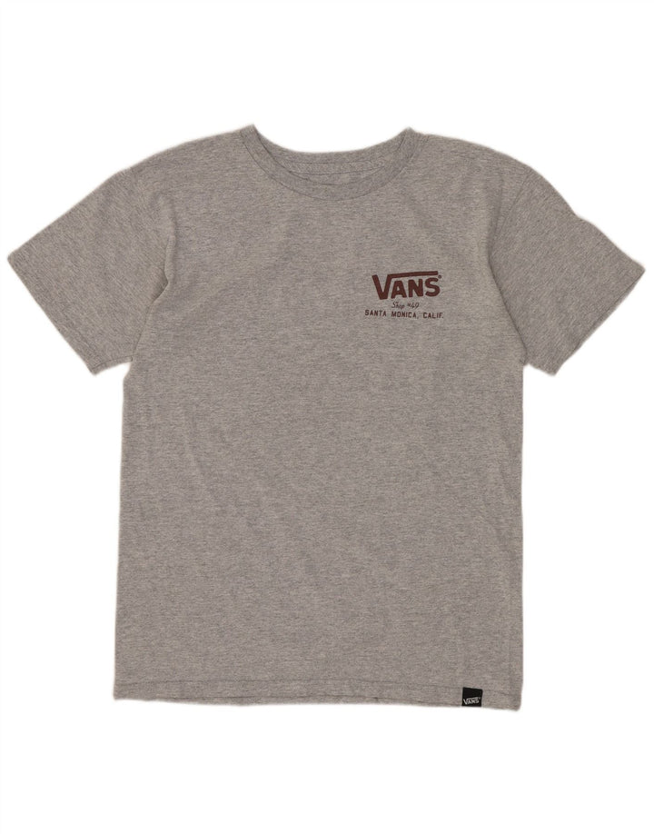 VANS T-shirt graphique pour femme UK 10 Small Gris Coton