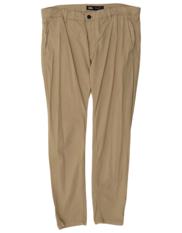 Zara Pantalon Chino Slim Homme EU 46 XL W36 L30 Beige