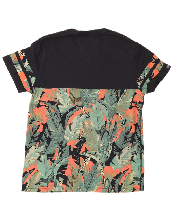 Superdry Homme California Graphic T-Shirt Top 2XL Noir Floral Coton