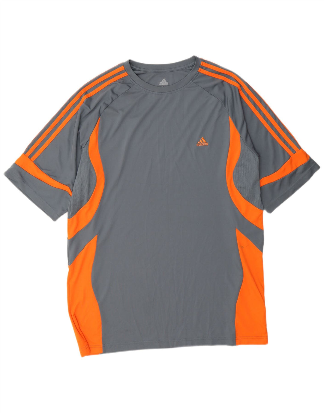 Adidas Hommes Climacool T-Shirt Top XL Gris Colorblock Polyester