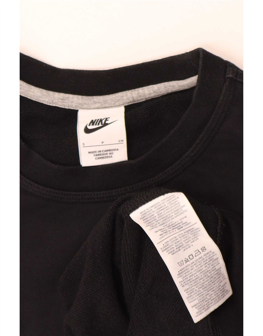 Nike Sweat-shirt pour homme en coton noir Taille S