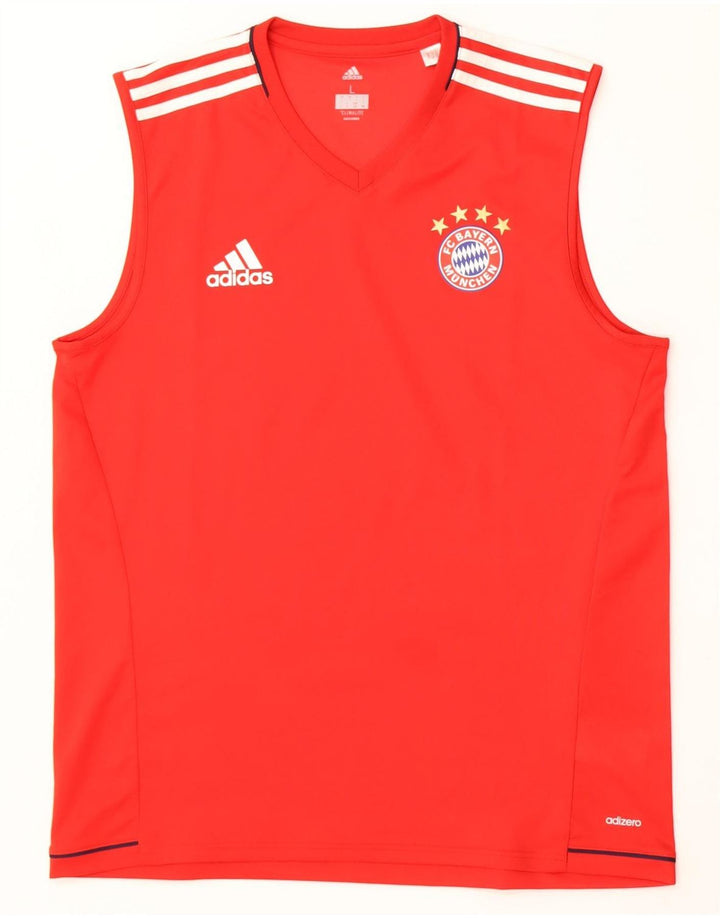 Adidas Hommes FC Bayern Munchen Débardeur Grand Rouge Polyester