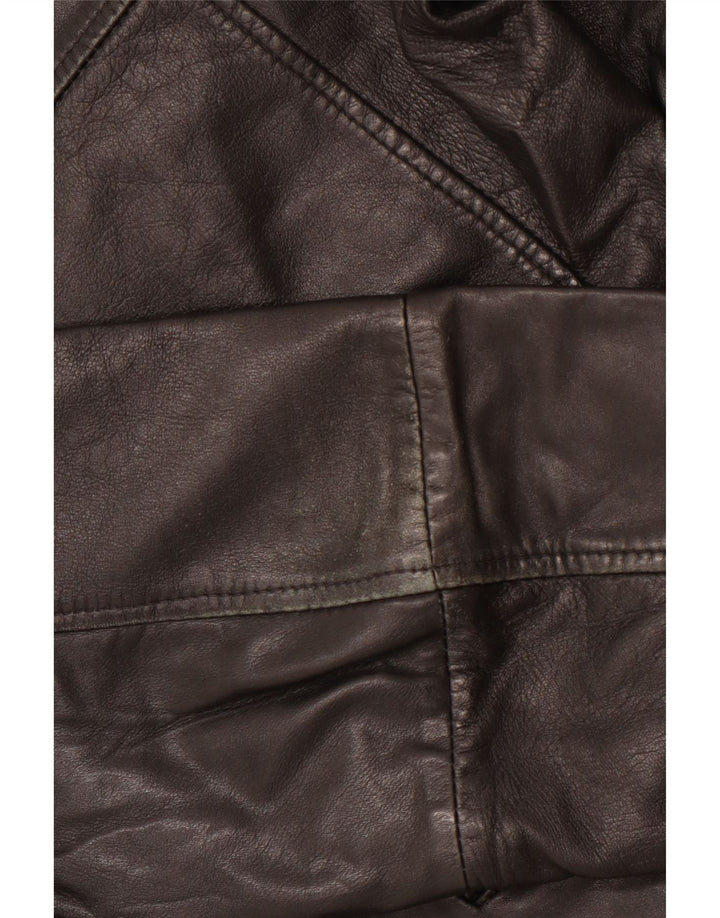 GIPSY BY MAURITIUS Veste en cuir pour femme UK 14 Grand cuir noir