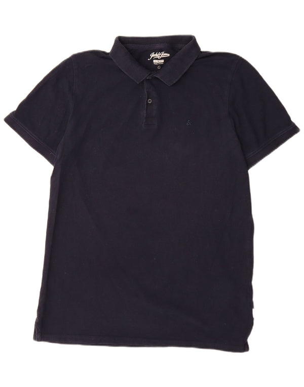 Jack & Jones Polo Slim Fit Homme Bleu Marine Large Coton