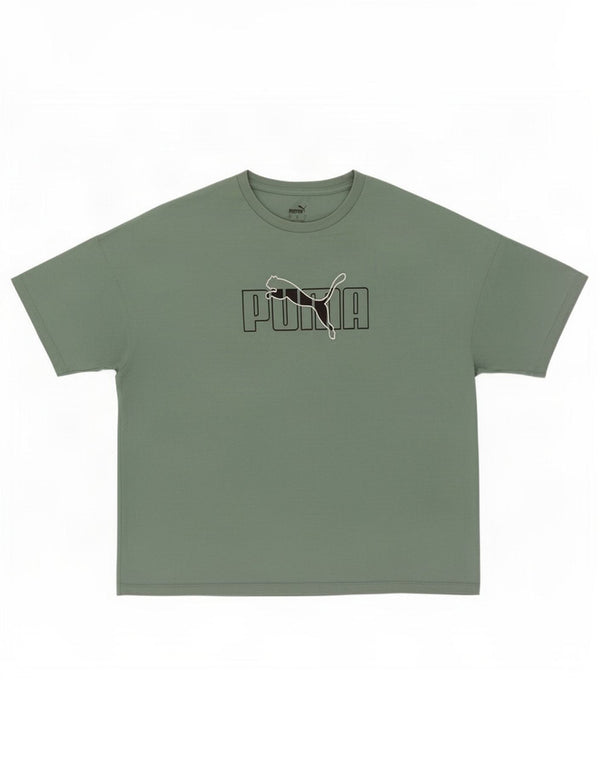 Puma Mens Graphic T-Shirt Top Large Green Cotton