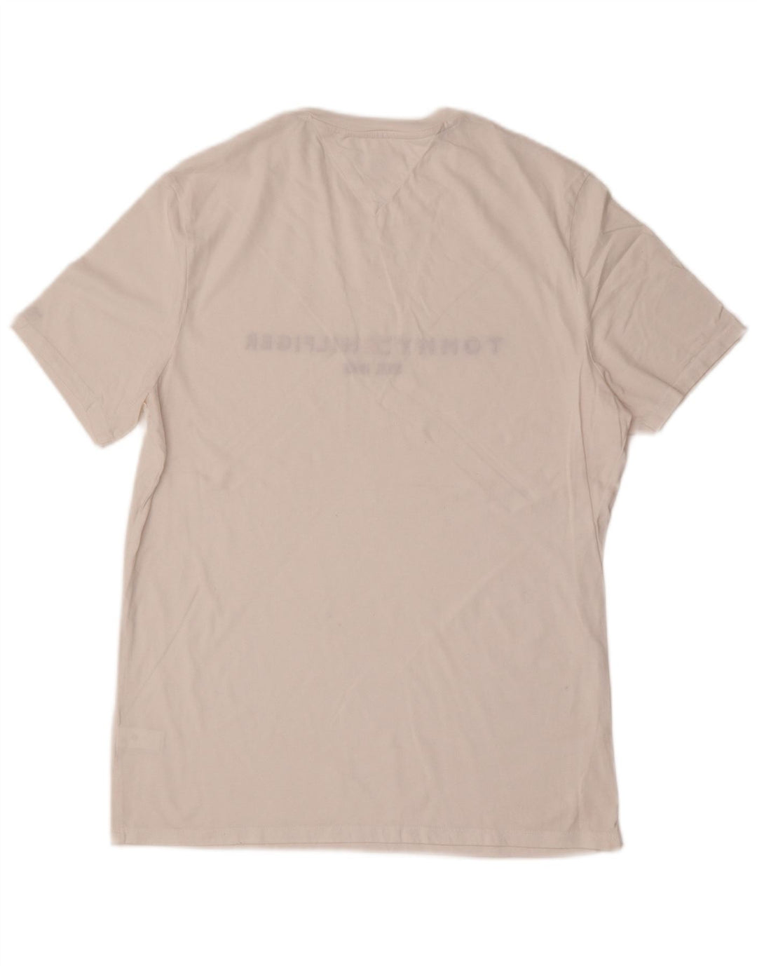 Tommy Hilfiger T-Shirt Regular Fit Homme Coton Blanc Moyen