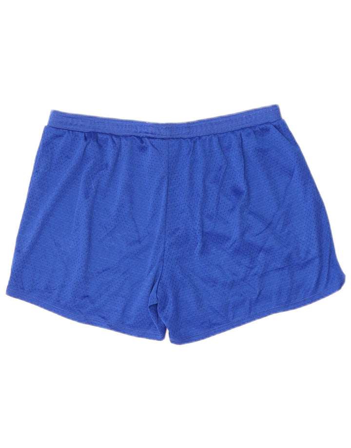 CHAMPION Short de sport pour femme UK 16 Large Bleu Polyester