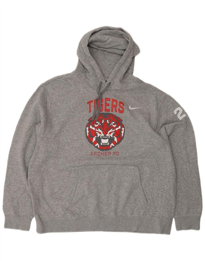NIKE Homme Tigers Graphic Sweat à capuche XL Gris Coton