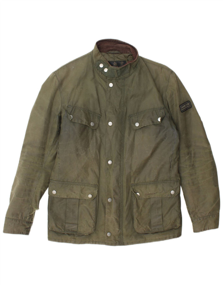 Barbour Veste en coton ciré pour homme UK 36 Petit coton vert