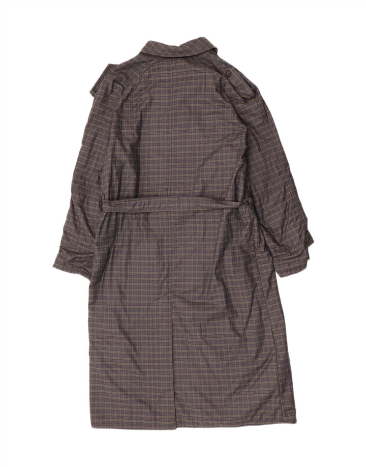 Gio Renzi Manteau coupe-vent militaire pour homme UK 38 Gris moyen à carreaux