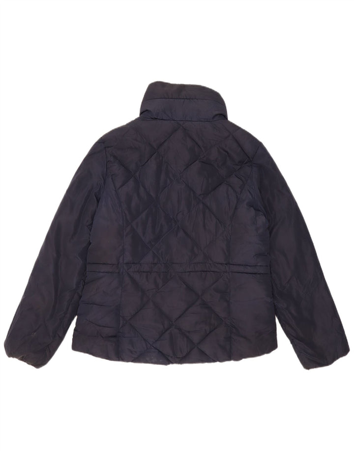 Marks & Spencer Veste matelassée pour femme UK 12 Bleu marine moyen Polyester
