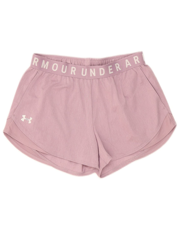 Under Armour Short de Sport Graphique Femme UK 10 Petit Rose Polyester