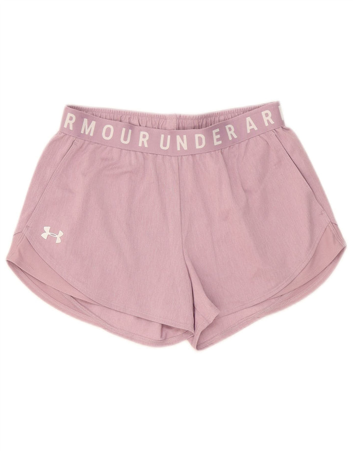 Under Armour Short de Sport Graphique Femme UK 10 Petit Rose Polyester