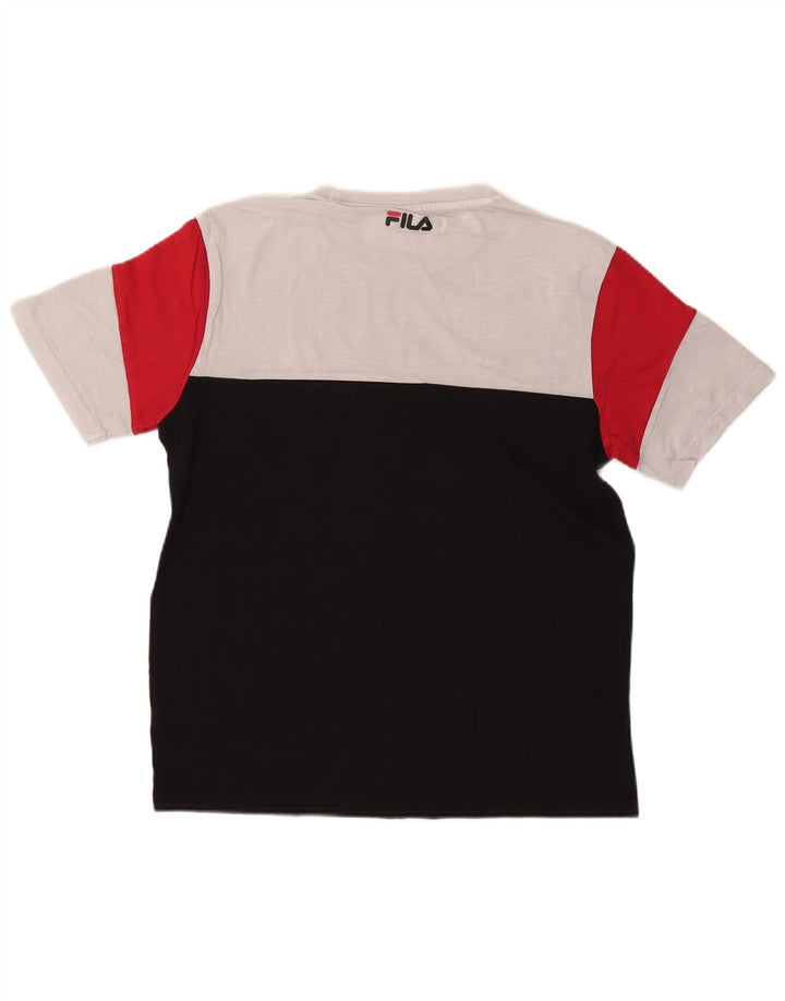 Fila T-Shirt Homme Noir Moyen Colourblock