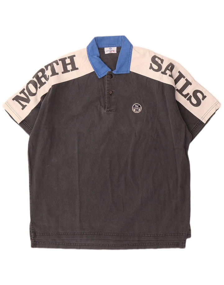 North Sails Polo Graphique Homme Gris Moyen Colourblock Coton