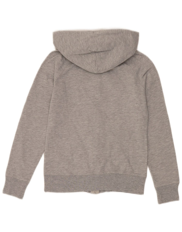 Gap Pull à capuche zippé graphique pour femme UK 6 XS Gris Coton