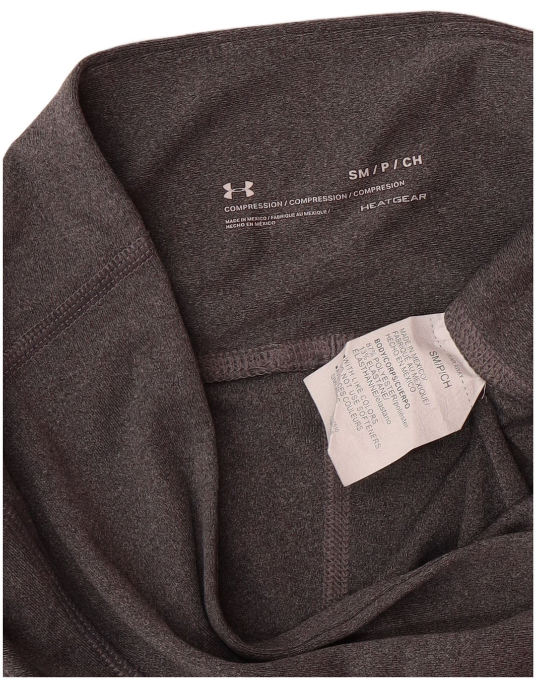 UNDER ARMOUR Legging Heat Gear pour femme UK 10 Petit Gris Polyester