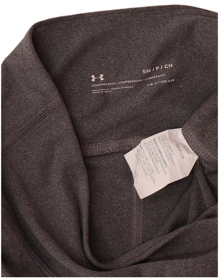 UNDER ARMOUR Legging Heat Gear pour femme UK 10 Petit Gris Polyester