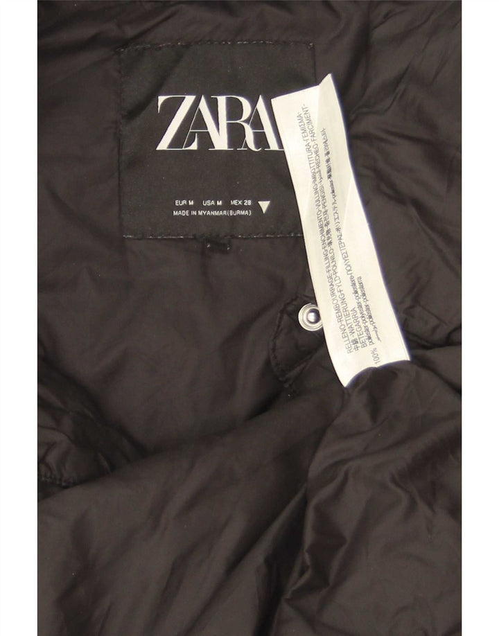 Zara Manteau coupe-vent pour femme UK 14 Polyester noir moyen