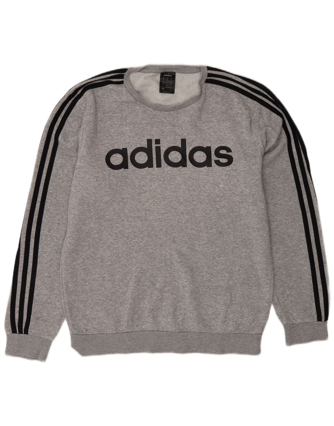 Adidas Sweat-shirt graphique pour homme Petit coton moucheté gris