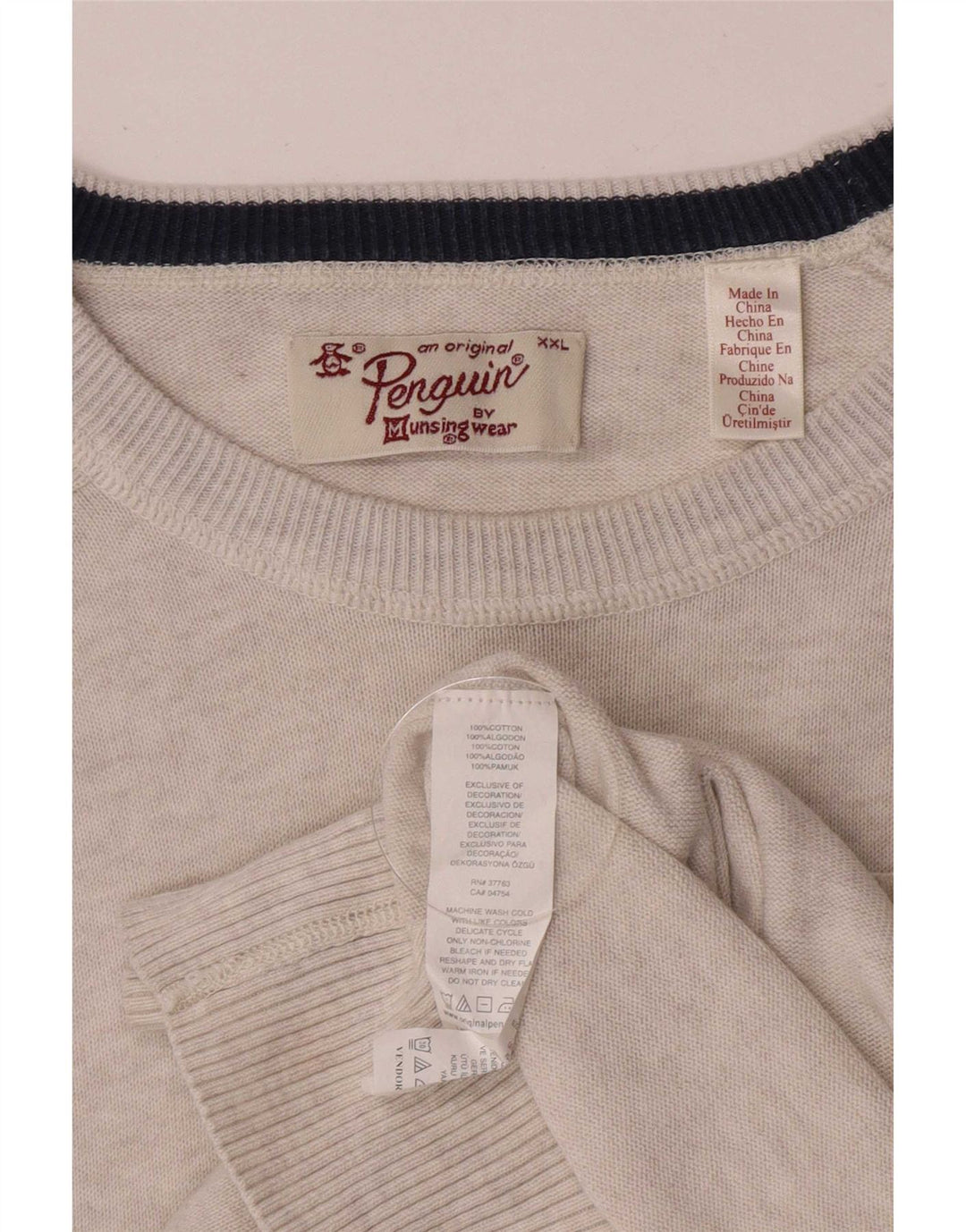 Penguin Pull col bateau pour homme 2XL Gris Coton