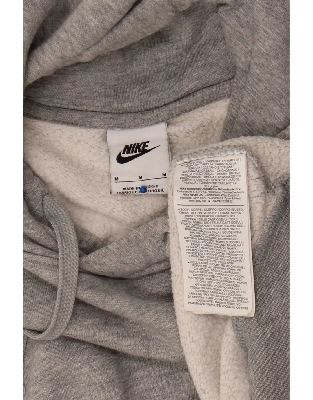 Nike Pull à capuche en coton gris moyen pour homme