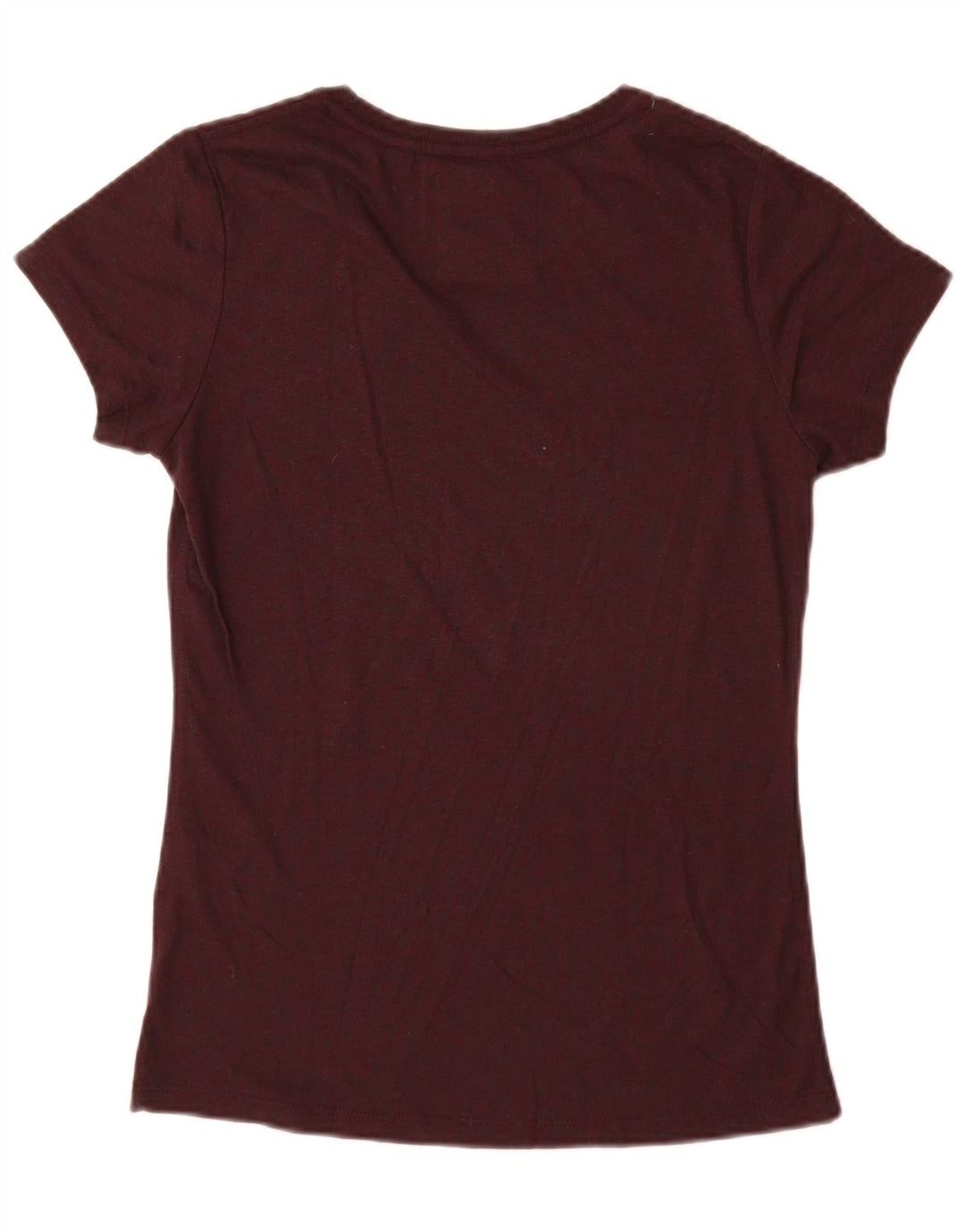 Superdry T-Shirt Graphique Femme UK 12 Polyester Marron Moyen