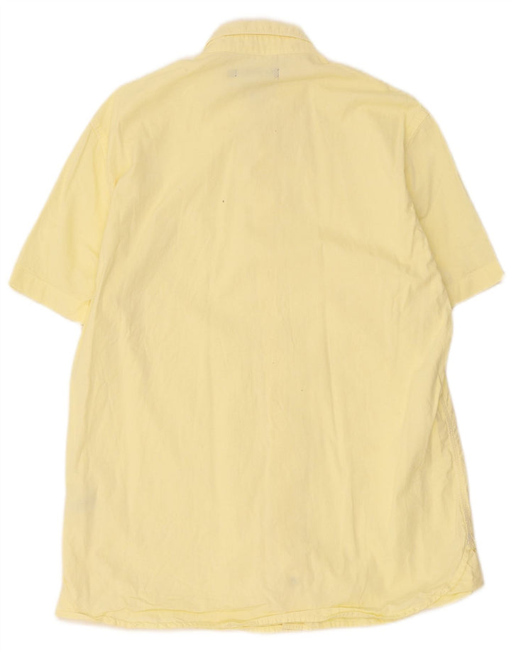 French Connection Chemise à Manches Courtes Homme Large Jaune Coton