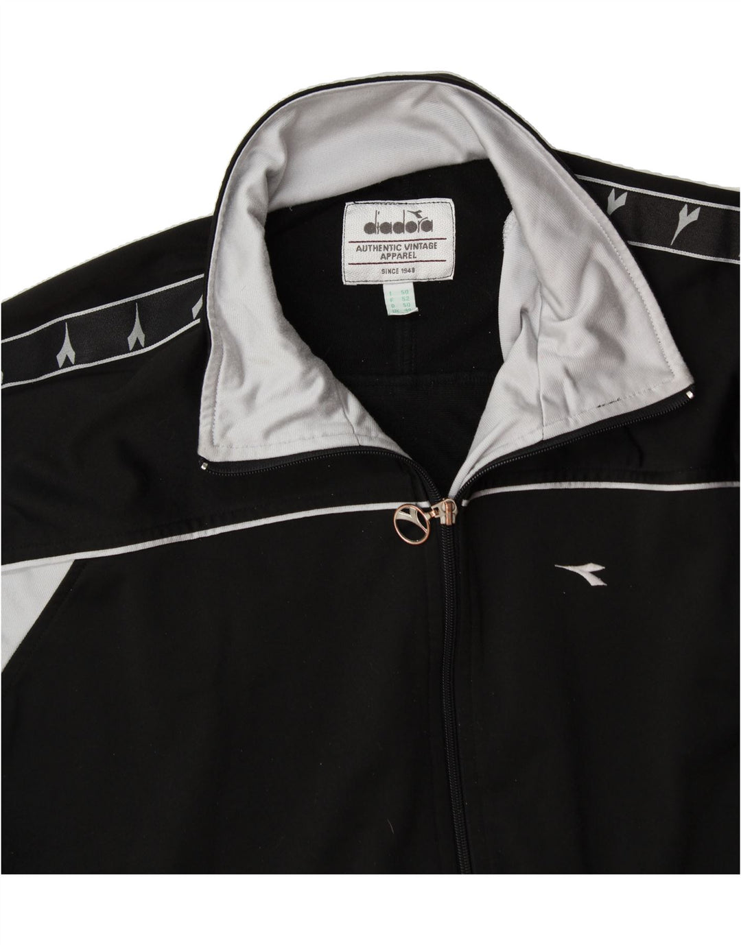 DIADORA Veste de survêtement graphique pour homme UK 40 Medium Noir Colourblock