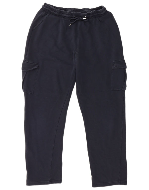 Cotton Traders Mens Cargo Tracksuit Trousers XL Navy Blue