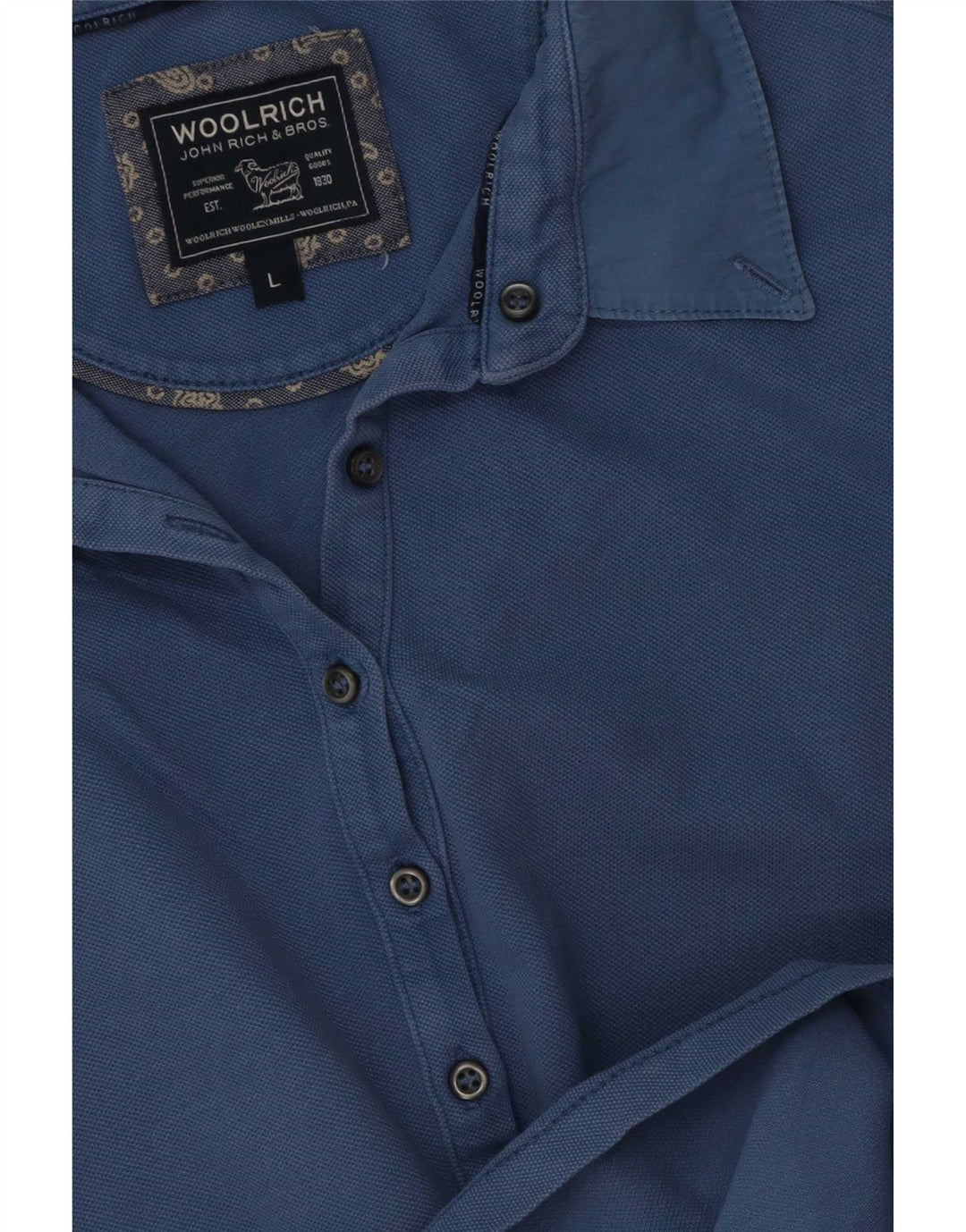 Woolrich Polo Femme UK 16 Large Bleu