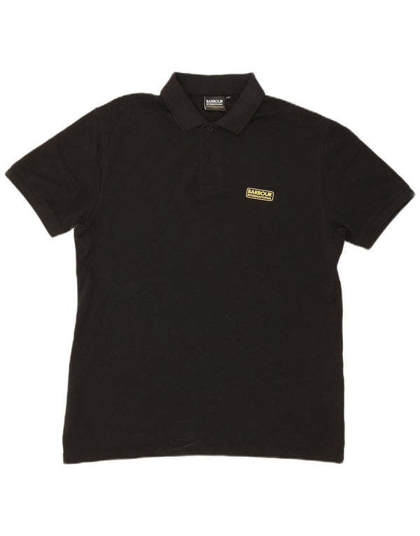Barbour Polo Homme Coton Noir Moyen