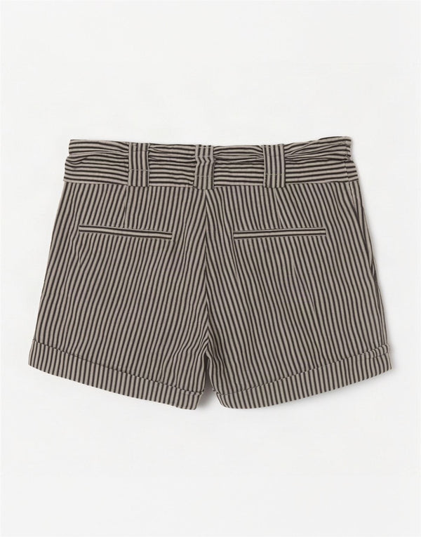 Oasis Hot Pants Femme UK 8 Small W28 Blanc à fines rayures en coton