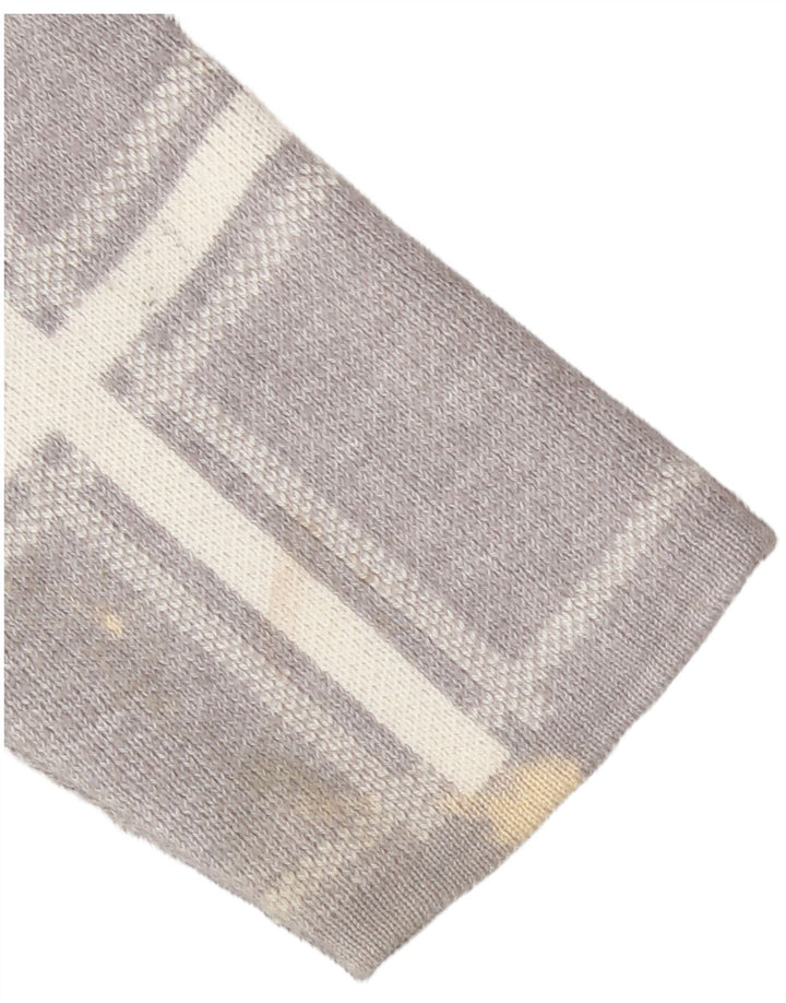 Marks & Spencer Pull à col rond pour femme UK 16 Grand carreaux gris