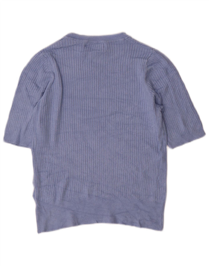Marks & Spencer Pull col bateau pour femme UK 12 Bleu moyen