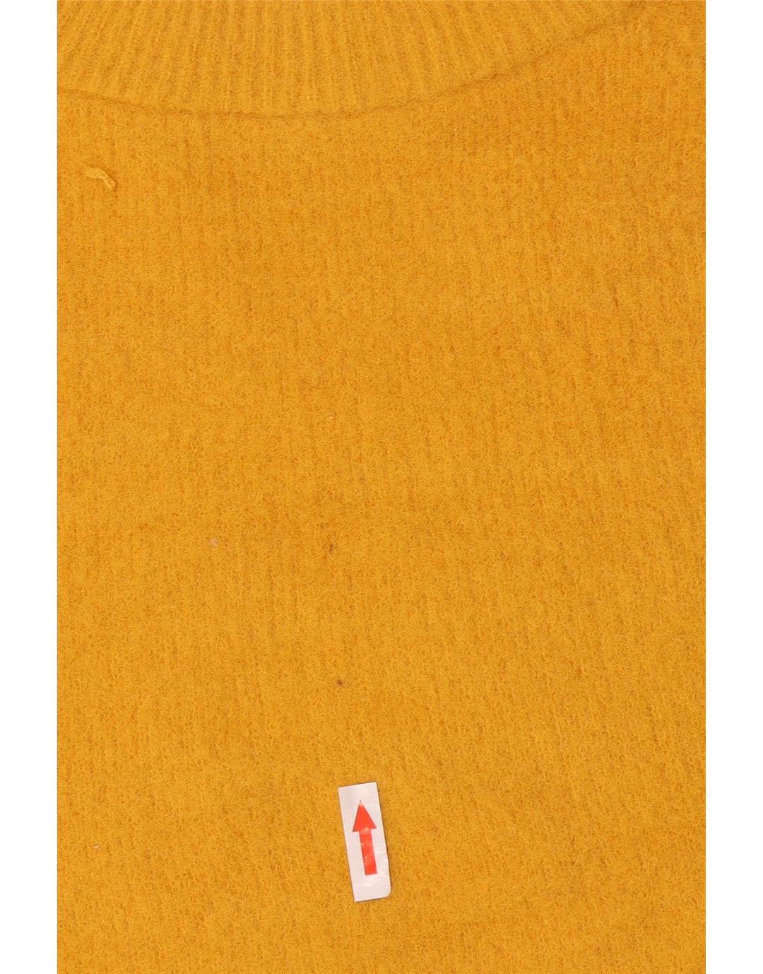 Zara Pull à col rond pour femme UK 14 Nylon jaune moyen
