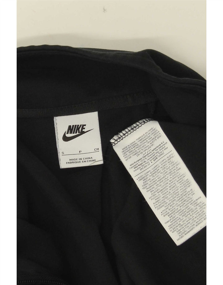 Nike Sweat-shirt surdimensionné à col zippé pour femme UK 10 Petit Noir