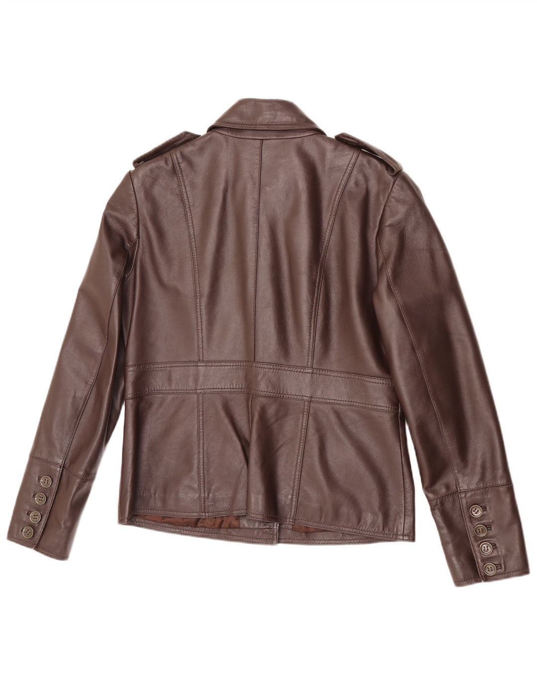 Heine Veste en cuir militaire pour femme UK 14 Cuir marron moyen