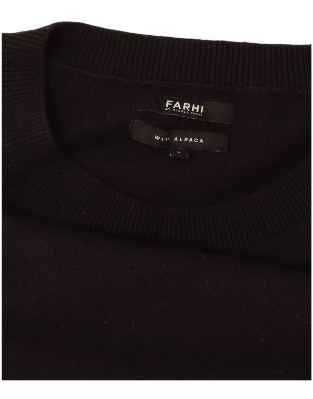 Farhi Pull col bateau pour homme en coton noir Taille L
