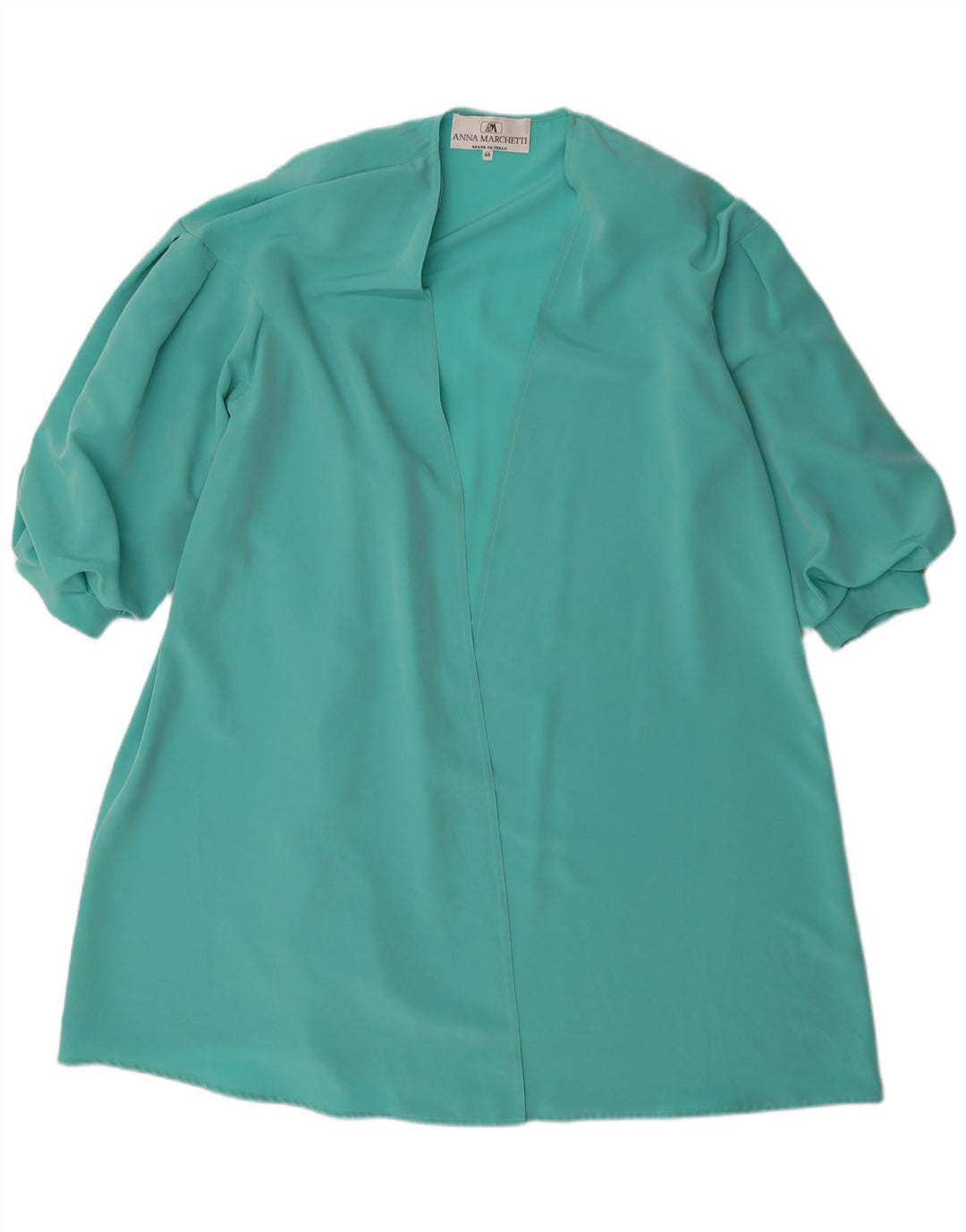 vintage Femme Manches 3/4 Cardigan Oversize Top IT 44 Turquoise Moyen