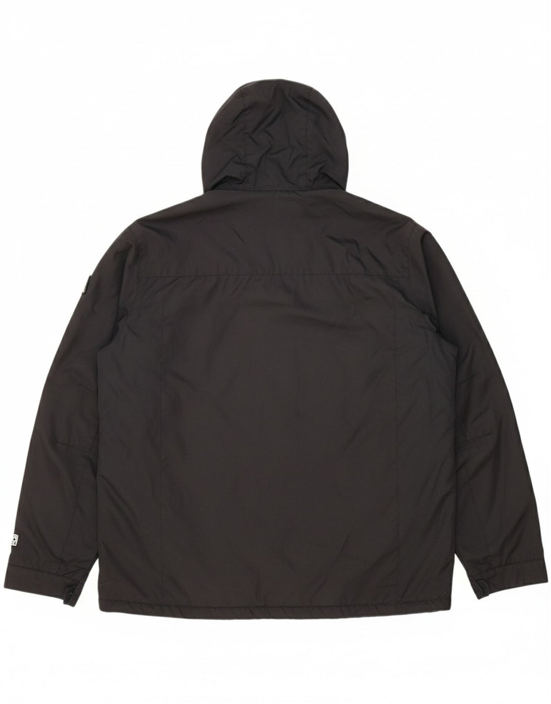 IGUANA Mens Hooded Rain Jacket UK 44 2XL Black Polyester