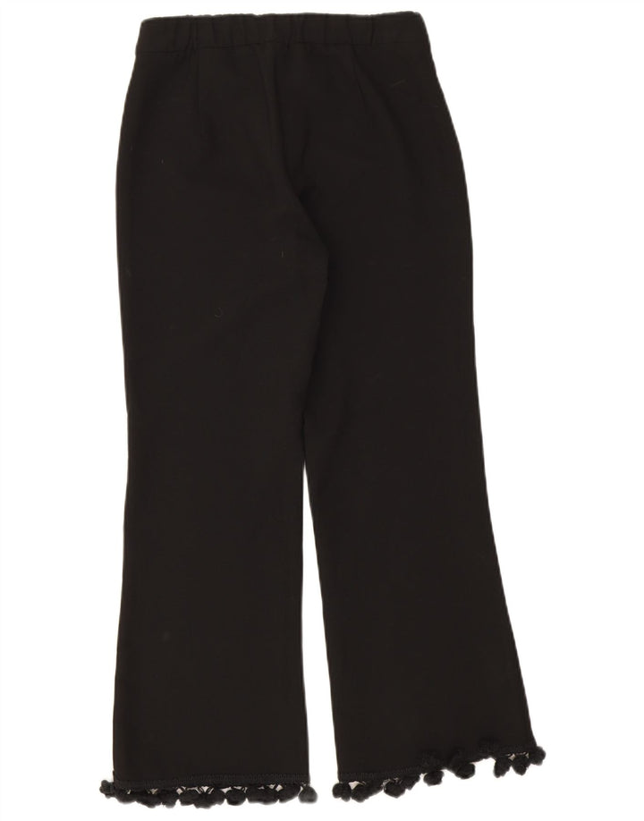 Zara Pantalon court bootcut pour femme XS W24 L24 Noir Polyester