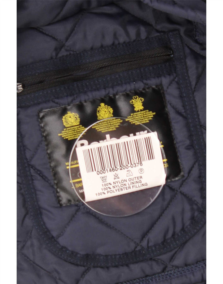 Barbour Mens LIDDESDALE Veste matelassée UK 40 Large Bleu Marine Nylon