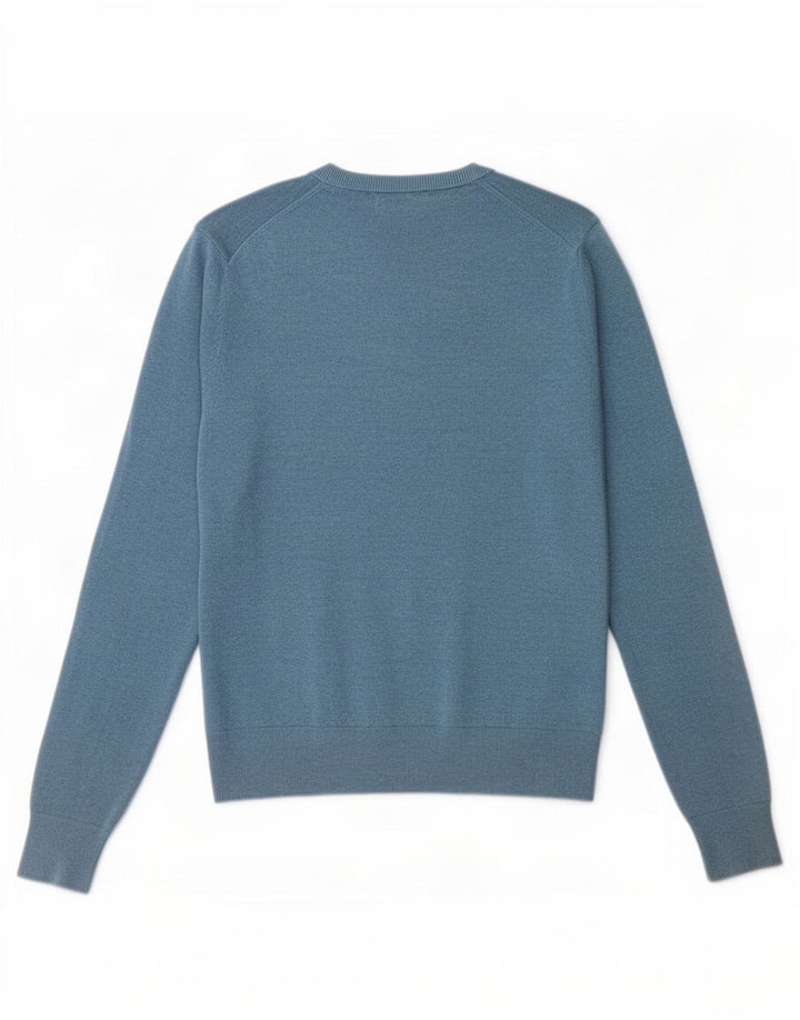 Marks & Spencer Pull Col Rond Homme Bleu Moyen Coton