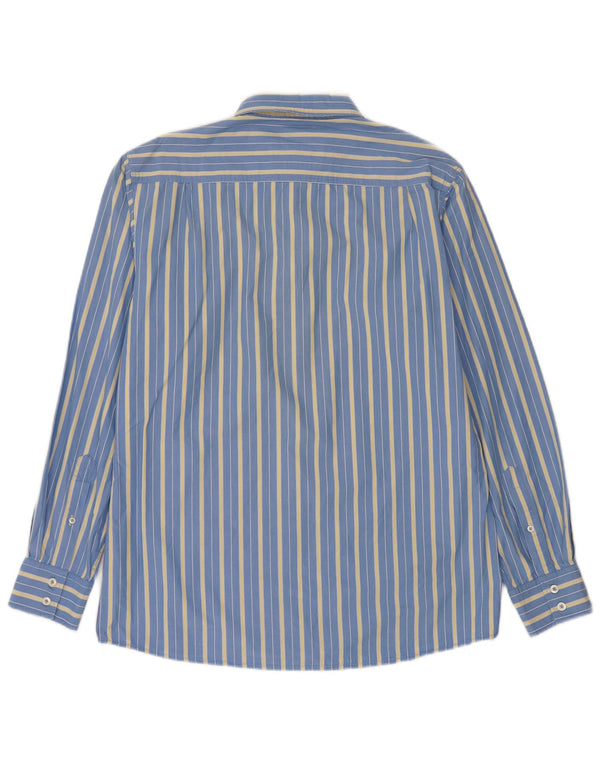 Crew Clothing Chemise ajustée pour homme en coton à rayures bleues