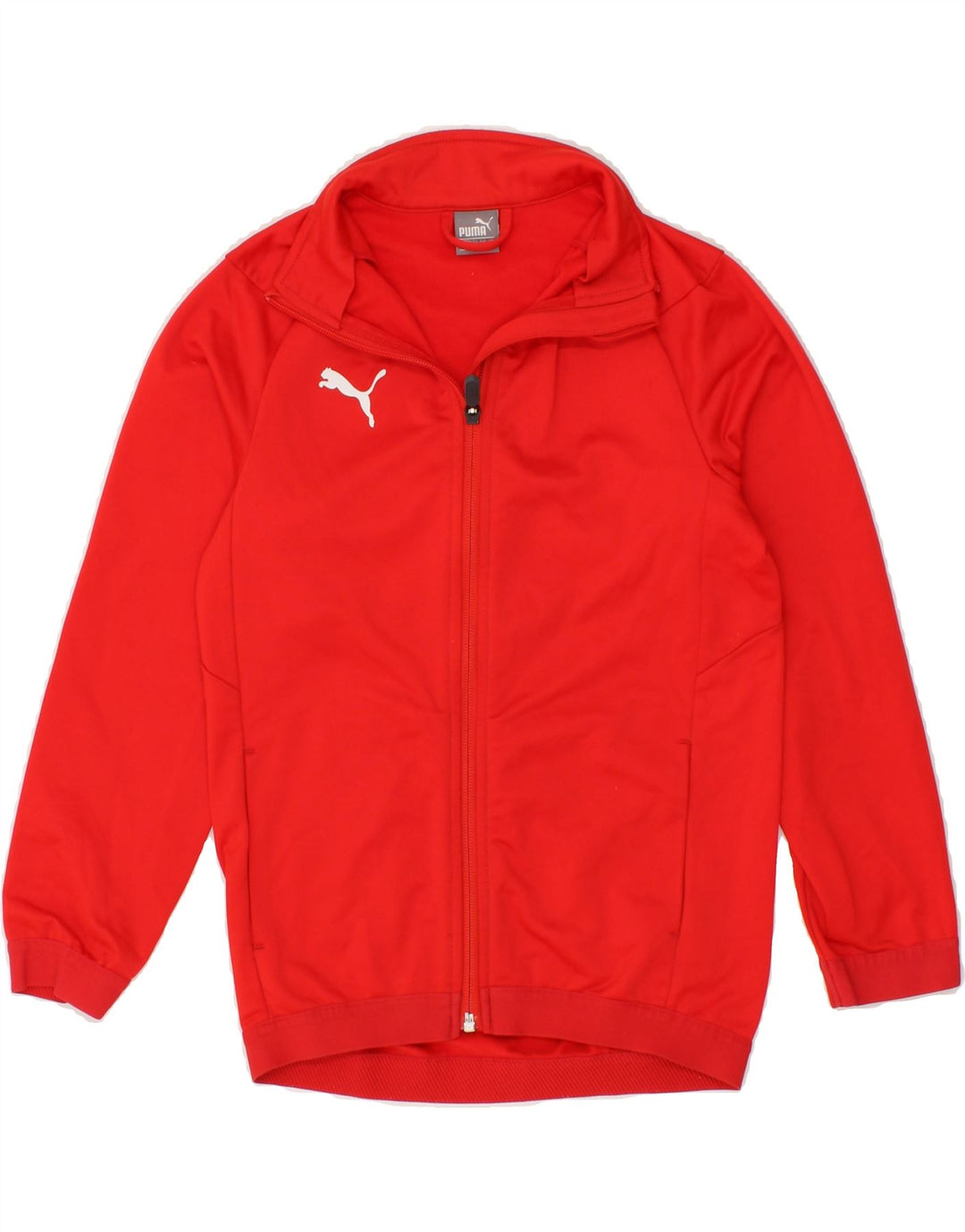 PUMA Boys Tracksuit Top Jacket 9-10 Years Red Polyester Vintage Puma and Second-Hand Puma from Messina Hembry 