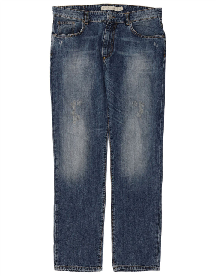 Calvin Klein Jean droit homme W32 L32 bleu coton