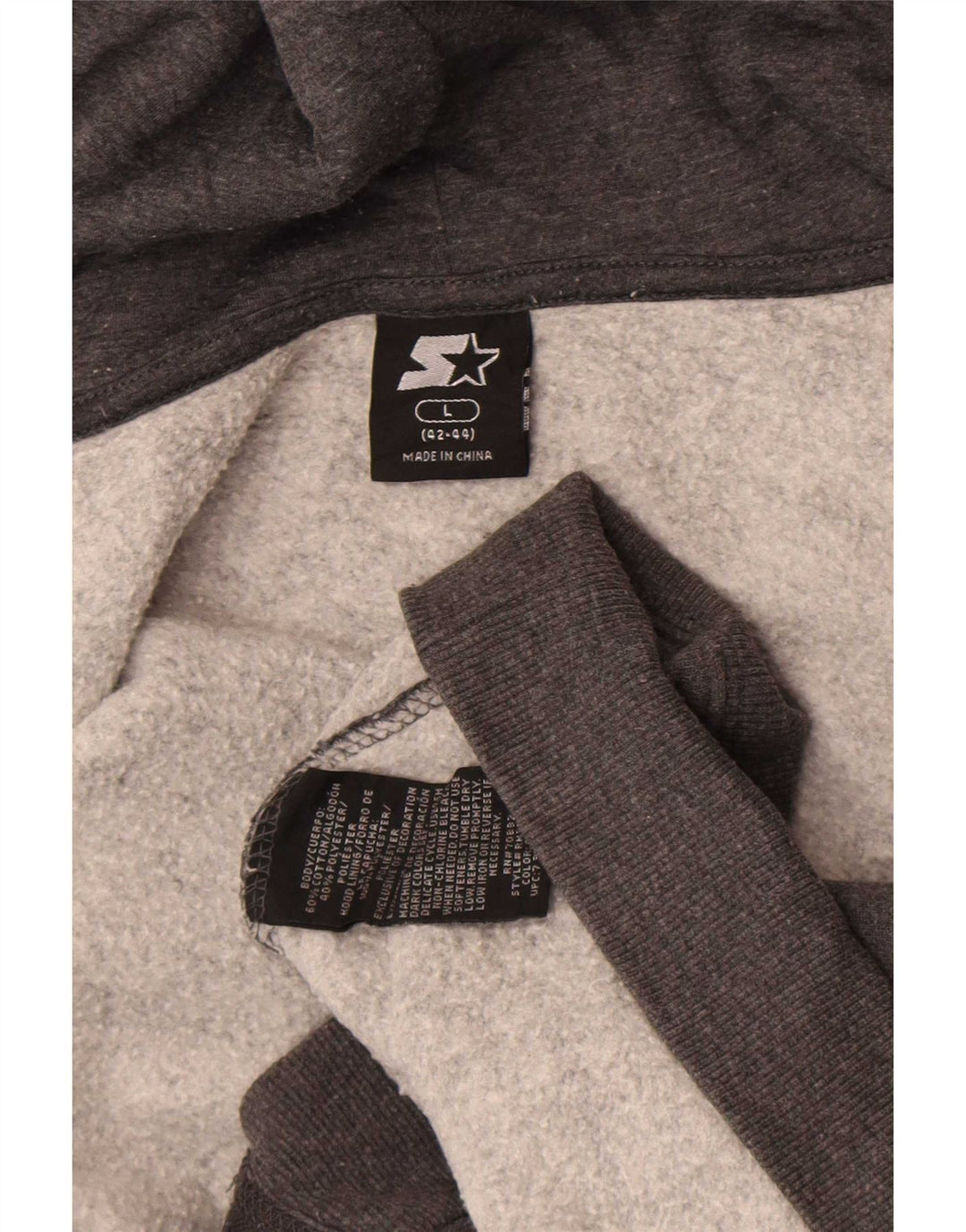 Starter Pull à capuche zippé pour homme Grand coton gris