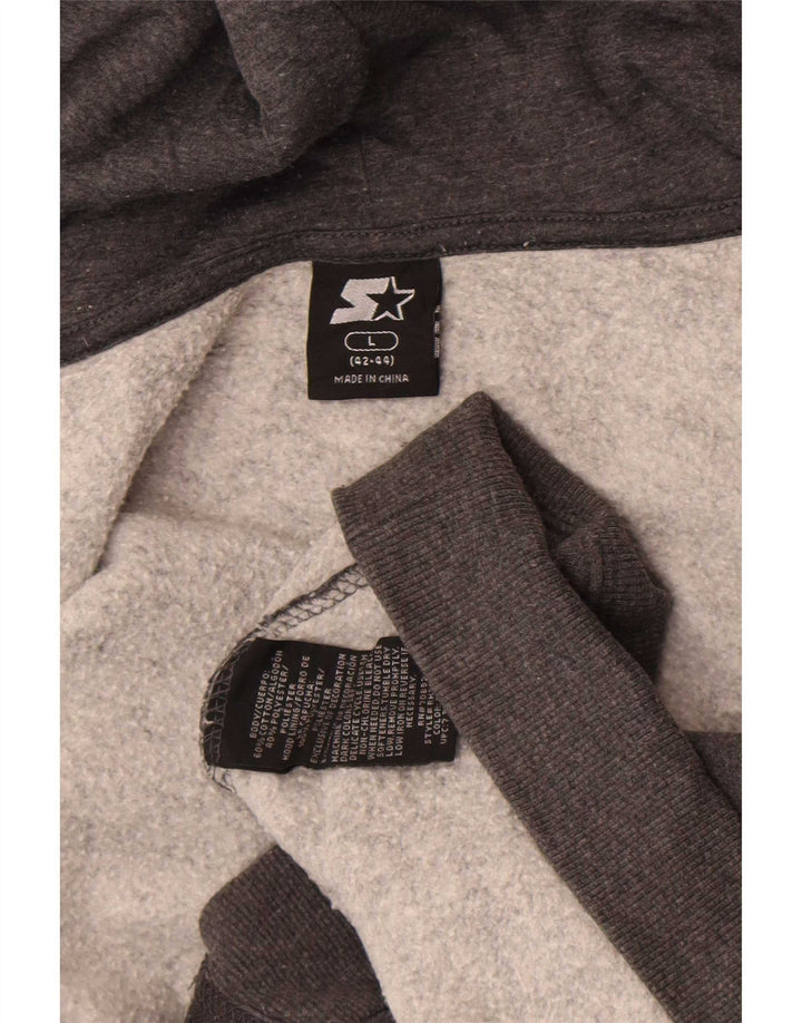 Starter Pull à capuche zippé pour homme Grand coton gris