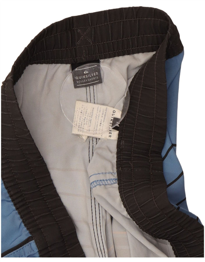 Quiksilver Short de Bain Homme Rayé Bleu Moyen
